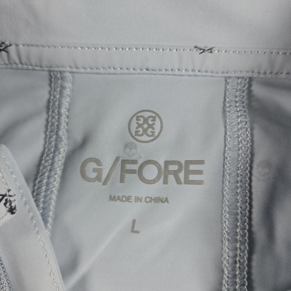 G Fore 1/4 Zip Golf Pullover Women Size Large Skull Light Blue Tech Performance - Picture 2 of 7